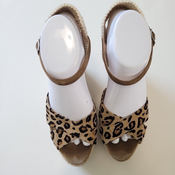 Ettore Masotti Stefy Animal Print Platform Wedge Espadrille - Picture 3 of 13